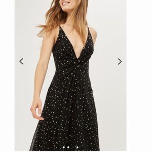 Topshop Star Foil Maxi Dress